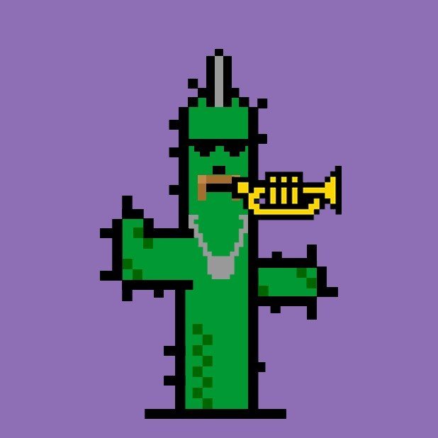 Musician Spike with trumpet